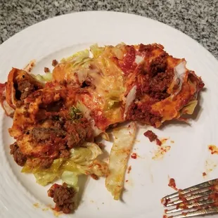 Enchiladas after you dig them out.  Ton of food