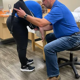 !Mike is helping me with a new exercise