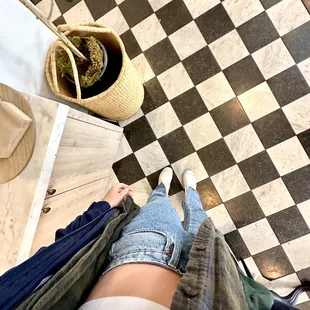 Checked floors interior