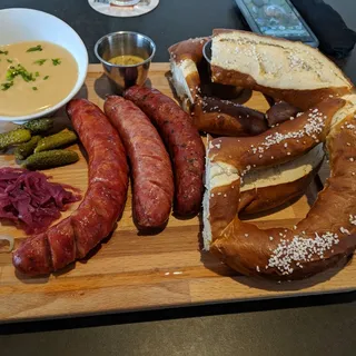 3 Sausages and Giant Pretzel Board