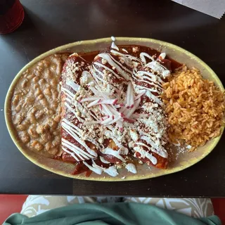 Marinated Shredded Chicken Enchiladas