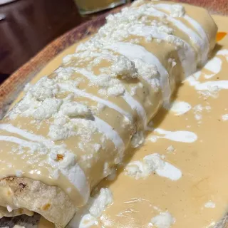 Cheesy Ensenada Beef Burrito