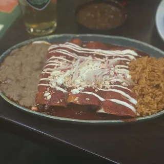 Shredded Beef Barbacoa Enchiladas