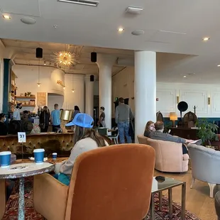 Inside seating area