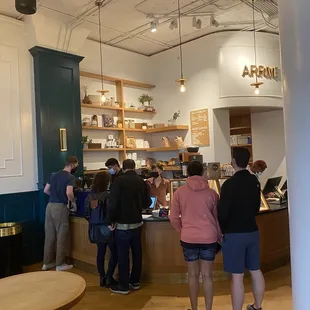 Counter area/line. The hotel counter is right beside it and no they can&apos;t get pastries for you