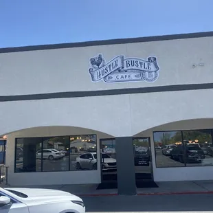 the front of the restaurant