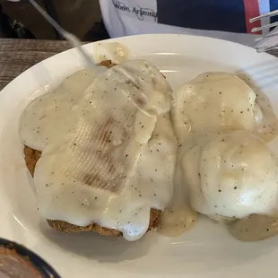 Country Fried Steak with Mashed Potatoes