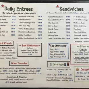 the daily menu