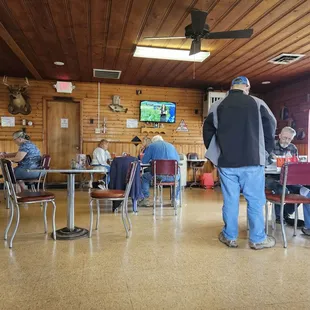 people sitting at tables
