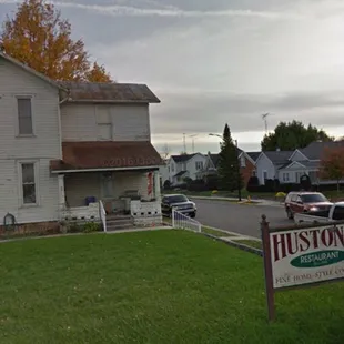 The sign is on corner of Main &amp; Water; the Cafe is about 100 meters off Main
