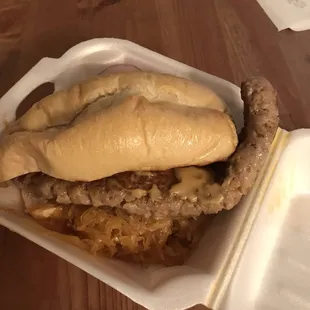 Hungarian Style Kielbasa Sandwich