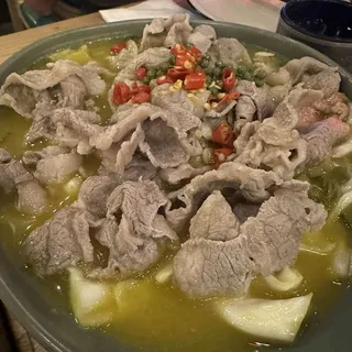 Beef belly sour Soup
