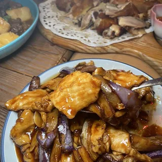 Eggplant chicken