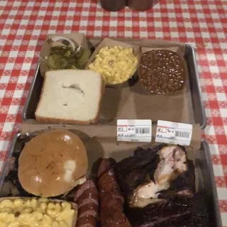 3 Pounds of Meat, 3 Large Sides, & Sliced Bread or Buns