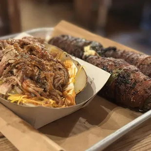 Pulled pork tater &amp; some Texas Twinkies