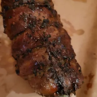 Texas Twinkies! Large jalapeño stuffed with cream cheese, brisket, wrapped in bacon.