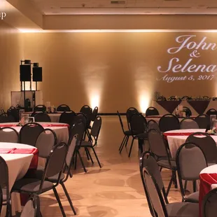 Hutchins Street Square Crete Hall Champagne Amber Uplighting | Brighten Up Event Lighting