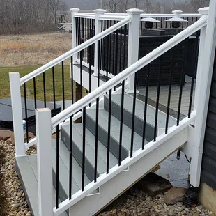 Composite deck after installation