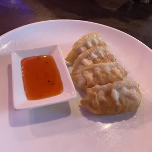 4 Pieces Pork Gyoza. Really enjoyed these.