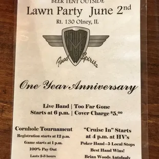 One year anniversary fun!