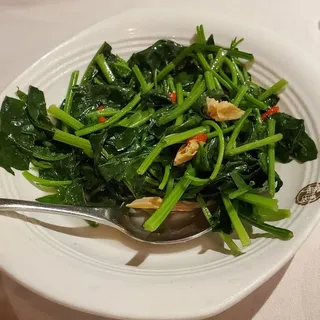Stir Fry Spinach with Bean Curd Sheets
