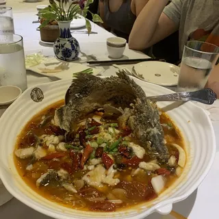 Braised Whole Fish in Spicy Broth