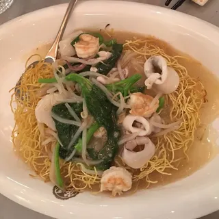 Seafood Pan Fried Angel Hair Noodle