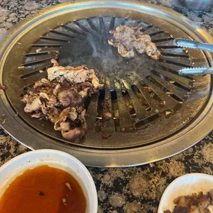 Thin sliced pork belly