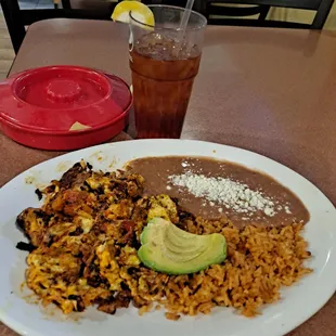 Chorizo Con Huevos &amp; an Iced Tea, hit the spot!