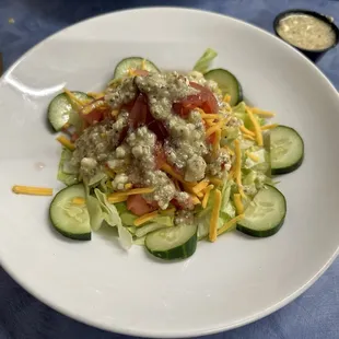 We mentioned we like blue cheese with vinaigrette and Will made the best we ever had!