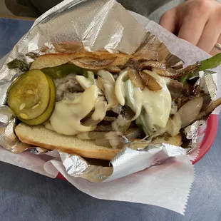 Awesome Philly cheesesteak