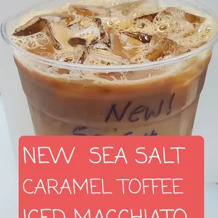 Sea Salt Caramel Toffee Ice Macchiato