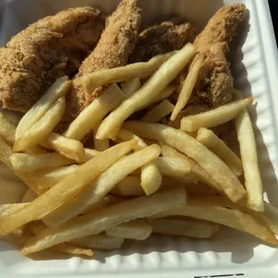 Chicken tenders and fries