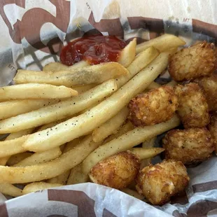 1/2 fries 1/2 tots side