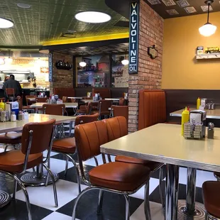 Nicely decorated and comfortable dining area.