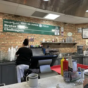 the counter area of the restaurant