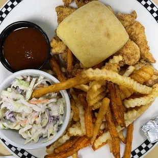 Chicken Tender Meal with Coleslaw &amp; Motley Fries