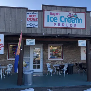 Entrance and outside seating