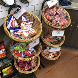 baskets of snacks