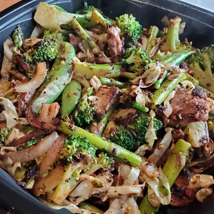Hibachi Grill - I chose beef, no rice or noodles, tons of veggies and spices. Only $5.99