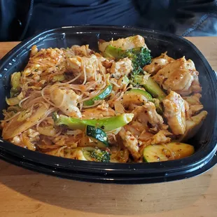 Hibachi Grill - husband chose noodles, chicken, various veg, seasoning, sauce &amp; spices. $5.99
