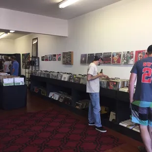 Customers browsing records during one of our Art Shows!