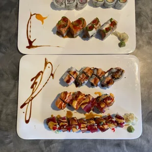 Excellent tasting rolls and food art!