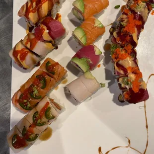 Yummy sushi rolls