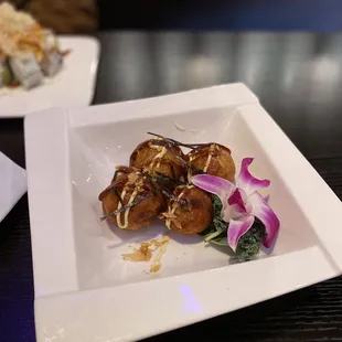 a plate of food on a table