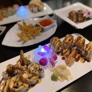 plates of food on a table
