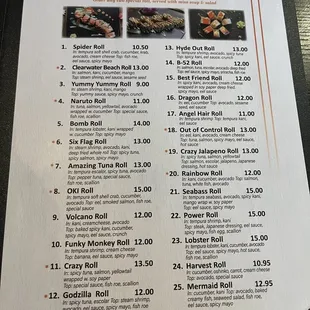 Menu [Page 2 of 8] as of April 2023