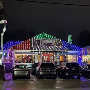 Outside of the grill all decorated for the holidays!