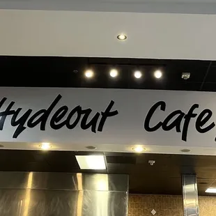 the entrance to the restaurant