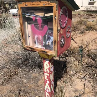 Another Free Little Library bookcase at corner of Santa Clara Ave SE &amp; Amherst Drive SE